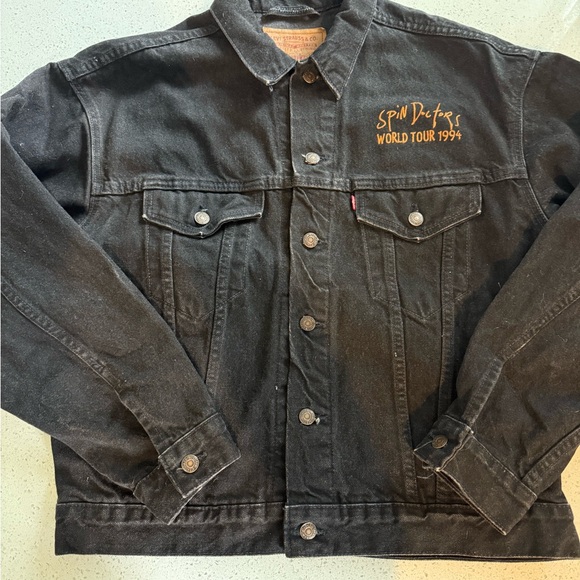 Levi's Other - Vintage Authentic Spin Doctors Levi's Black Denim World Tour 1994 Jacket Size M